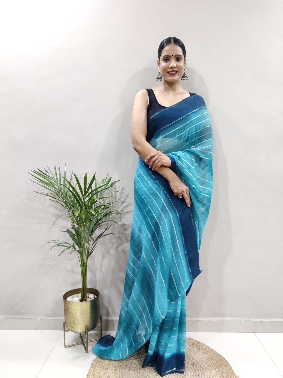 veerax striped gotta patti saree