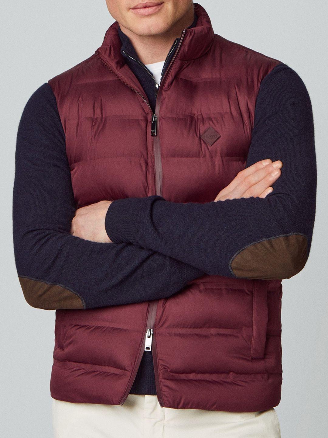 hackett london mock collar sleeveless padded jacket