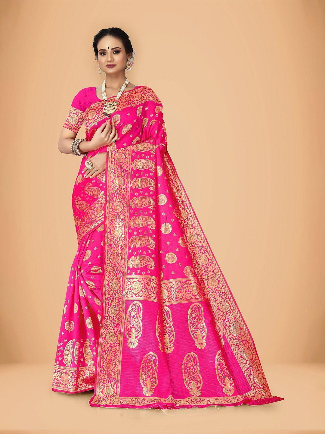 rivana paisley woven design zari saree