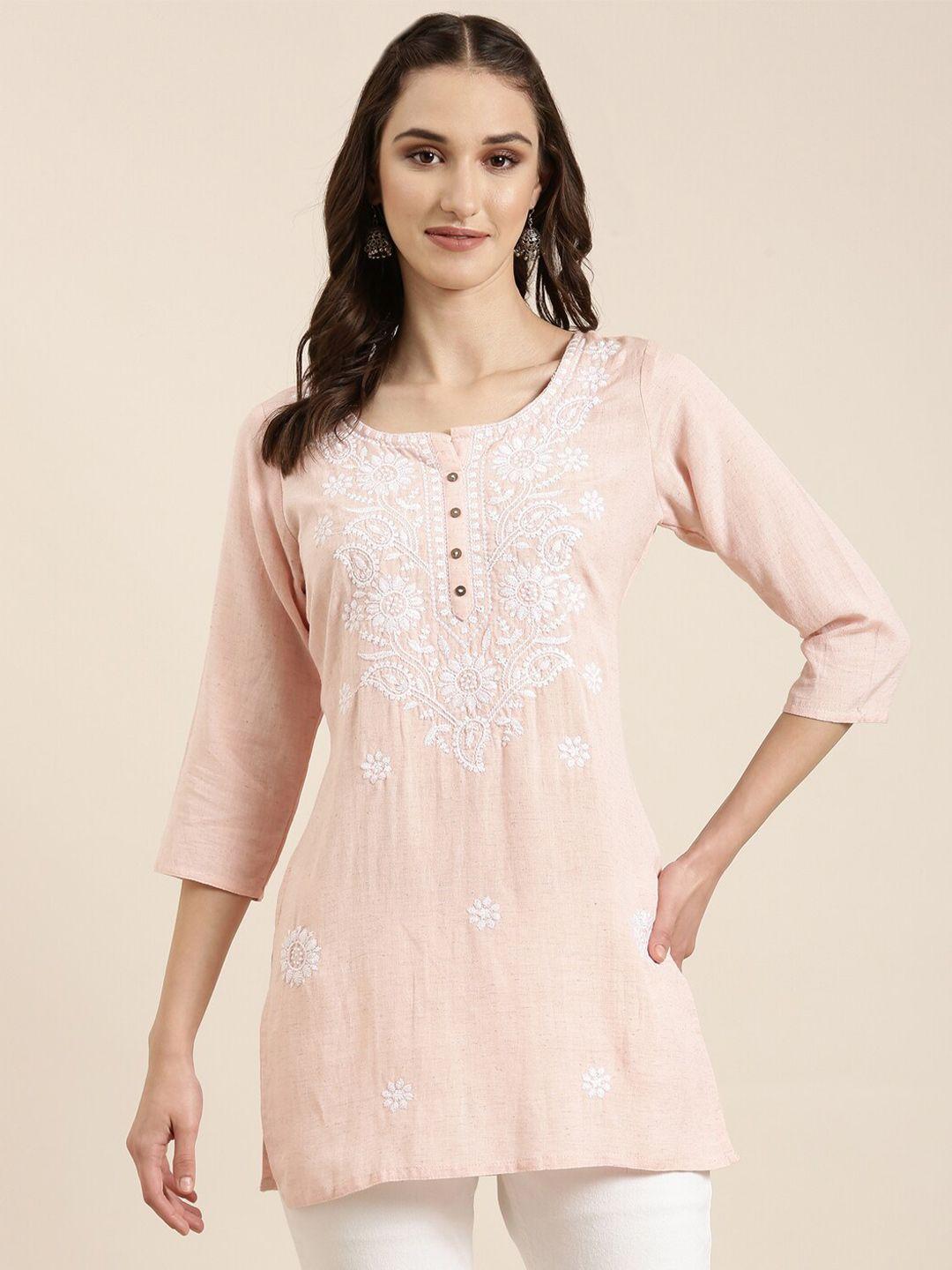 showoff floral embroidered thread work kurti