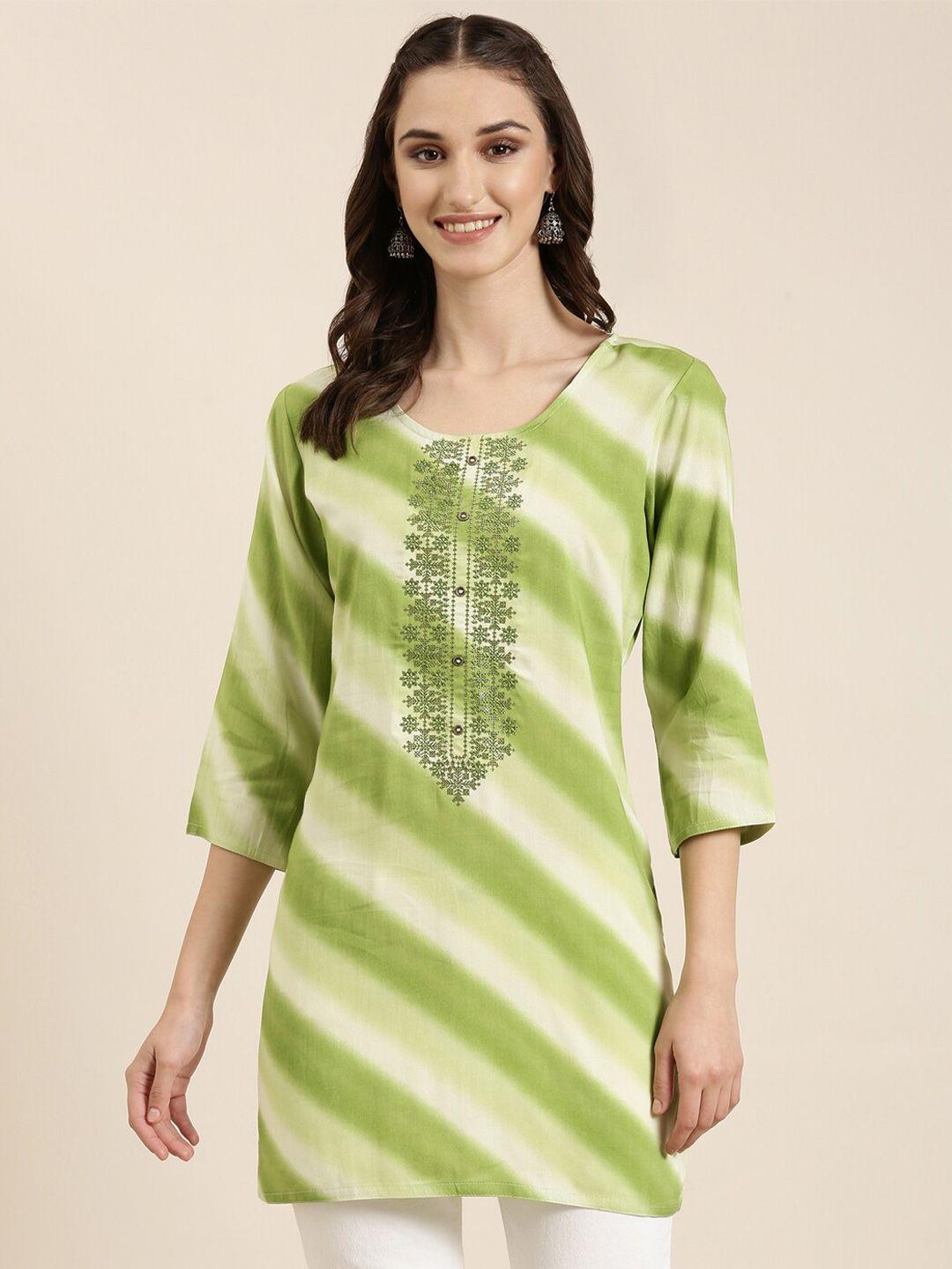 showoff striped round neck kurti