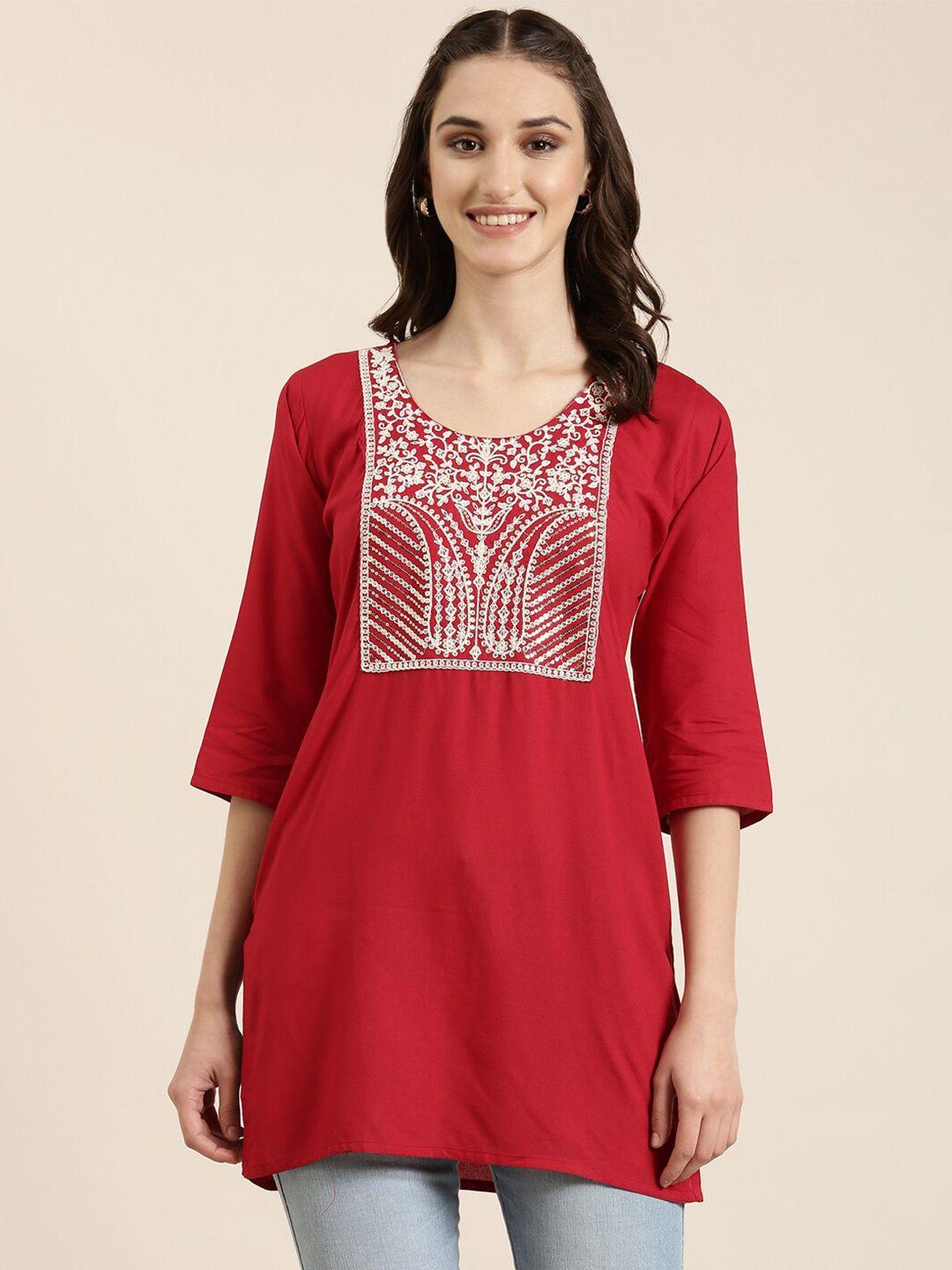 showoff yoke design sequinned kurti