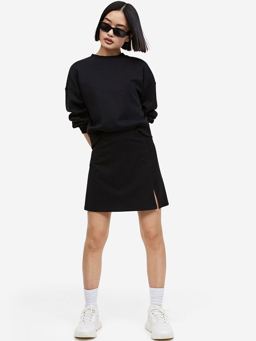 h&m a-line jersey skirt