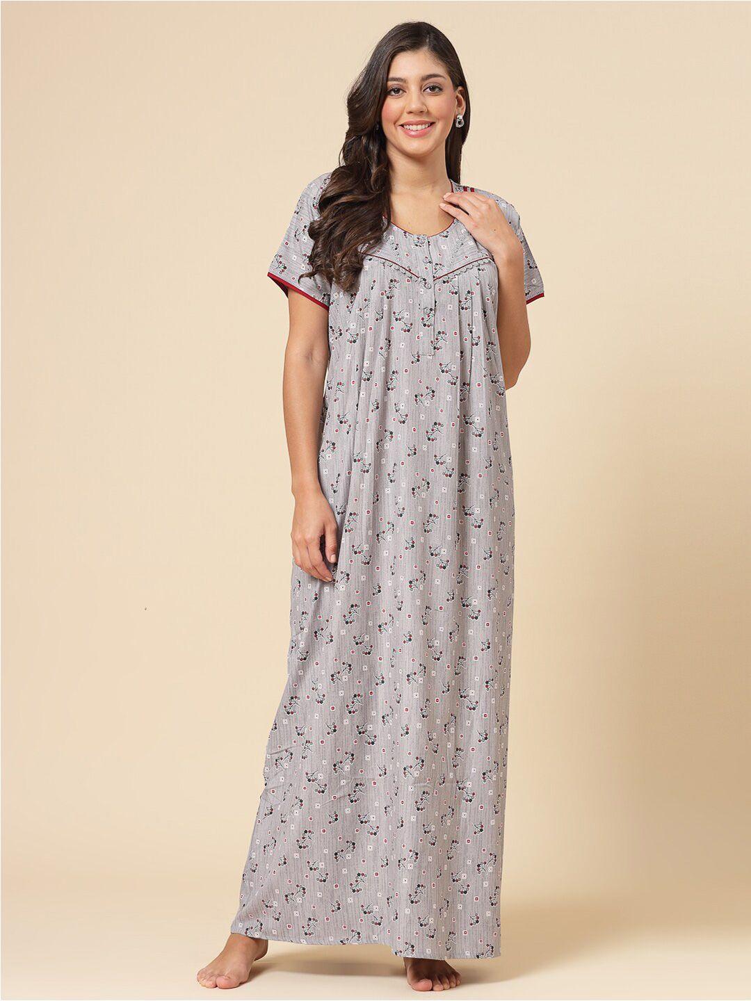 sweet dreams floral printed maxi nightdress