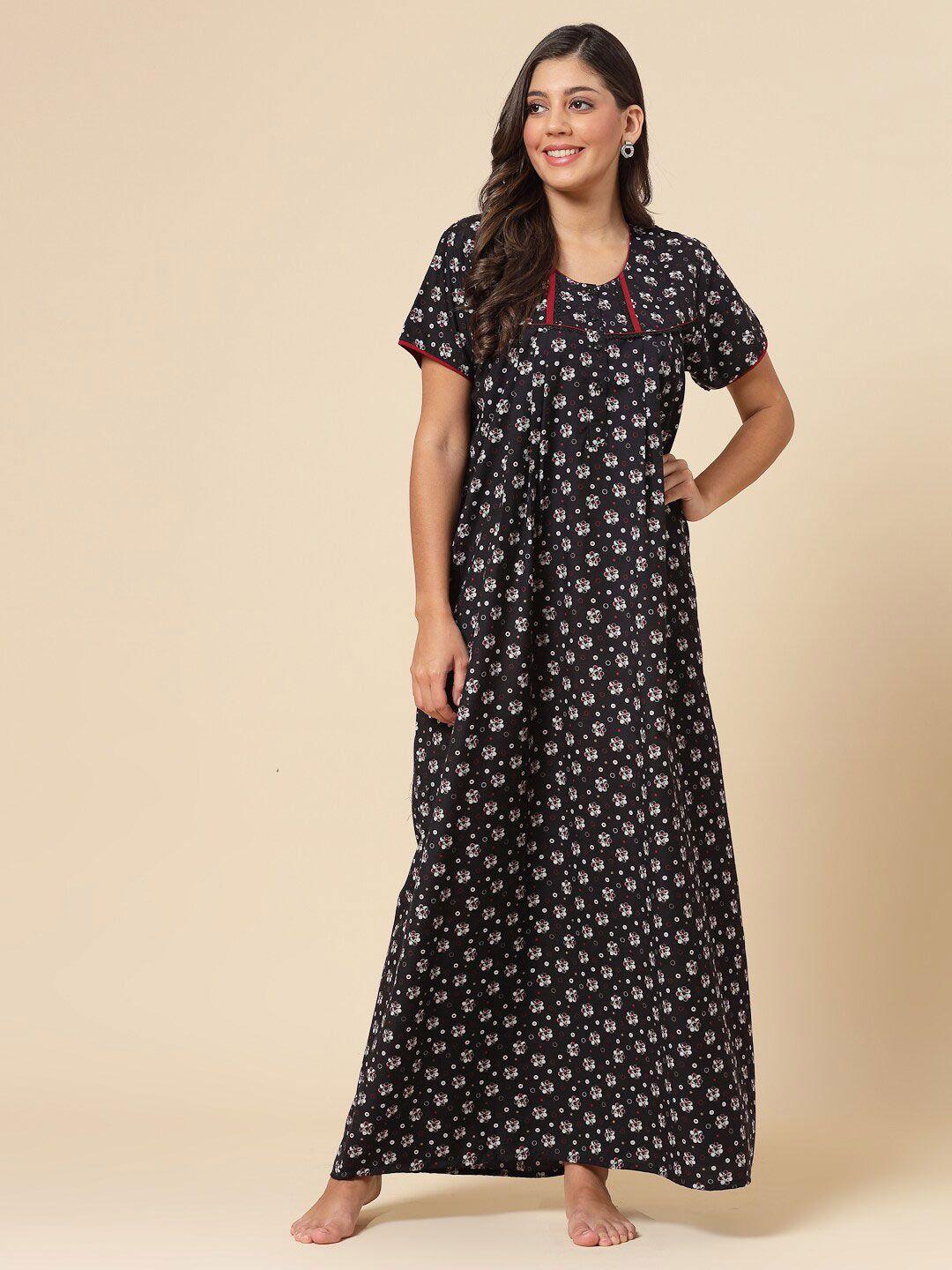 sweet dreams floral printed maxi nightdress