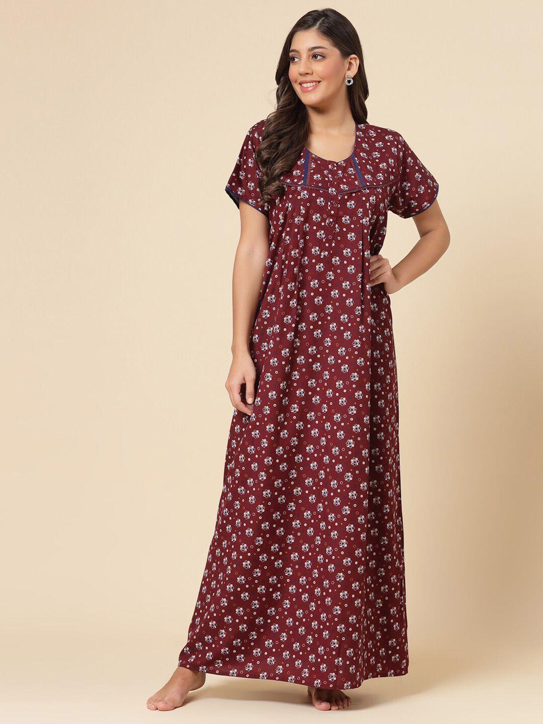 sweet dreams floral printed maxi nightdress