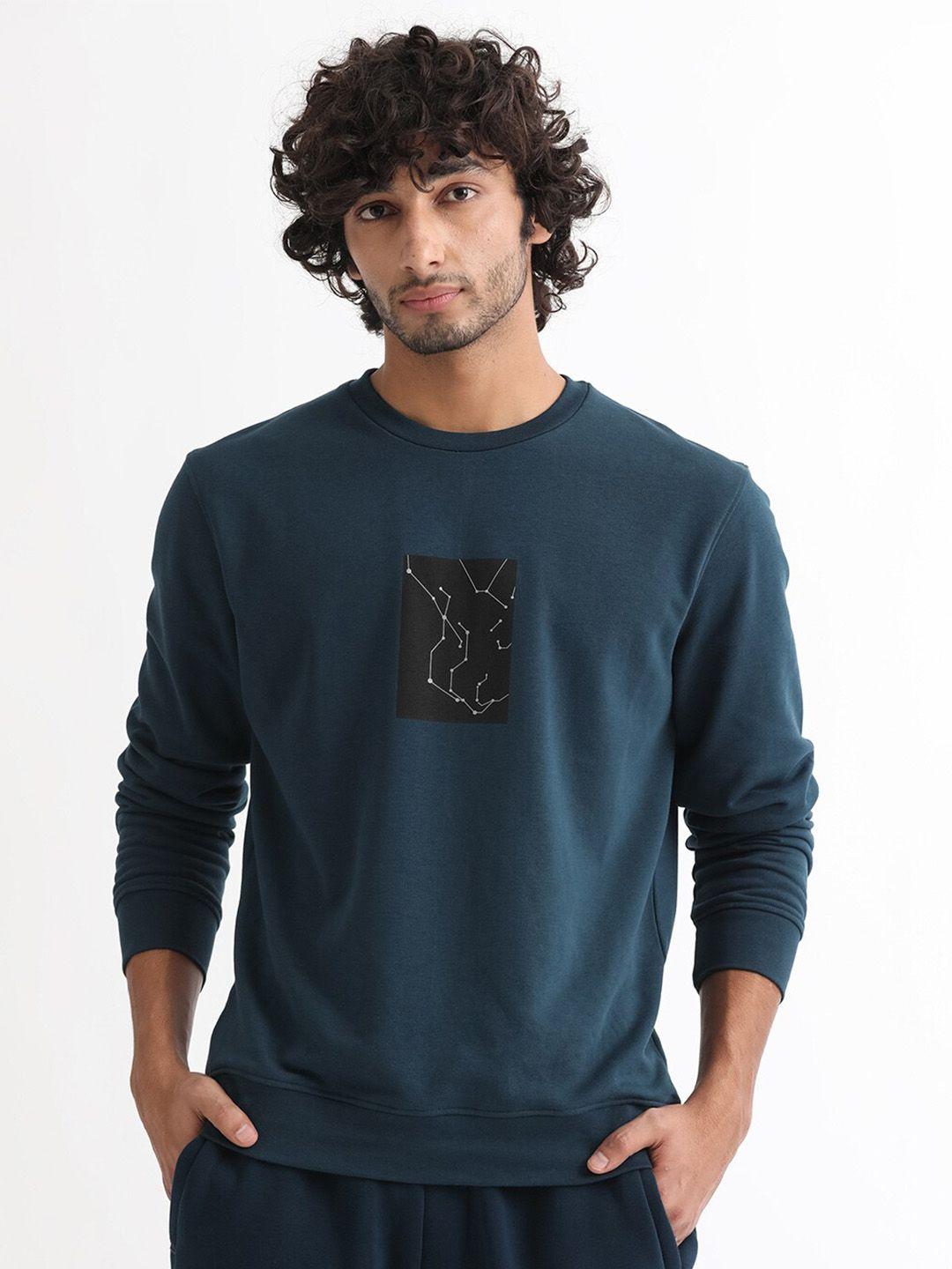 rare rabbit round neck cotton sweatshirt