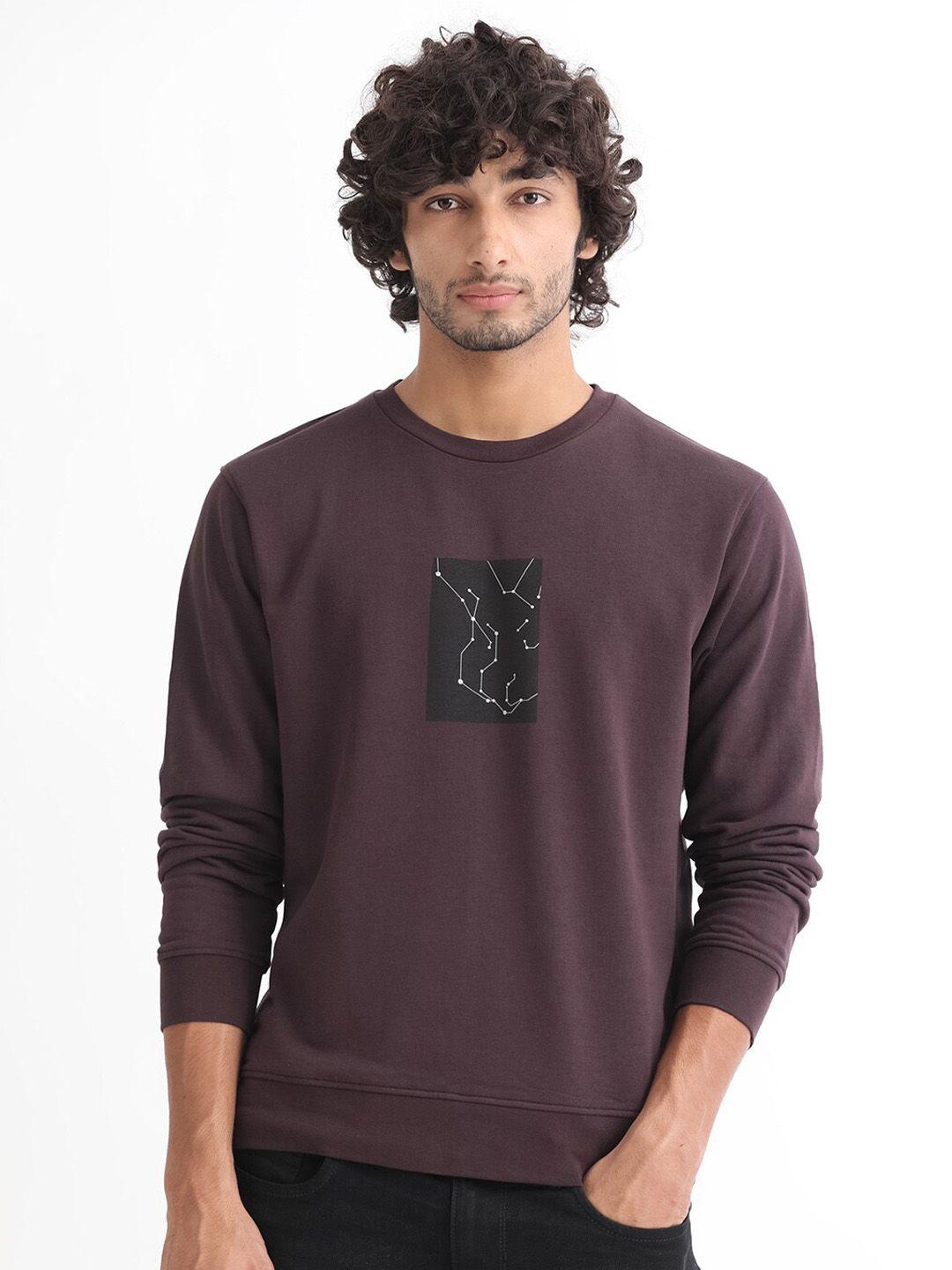 rare rabbit round neck cotton sweatshirt