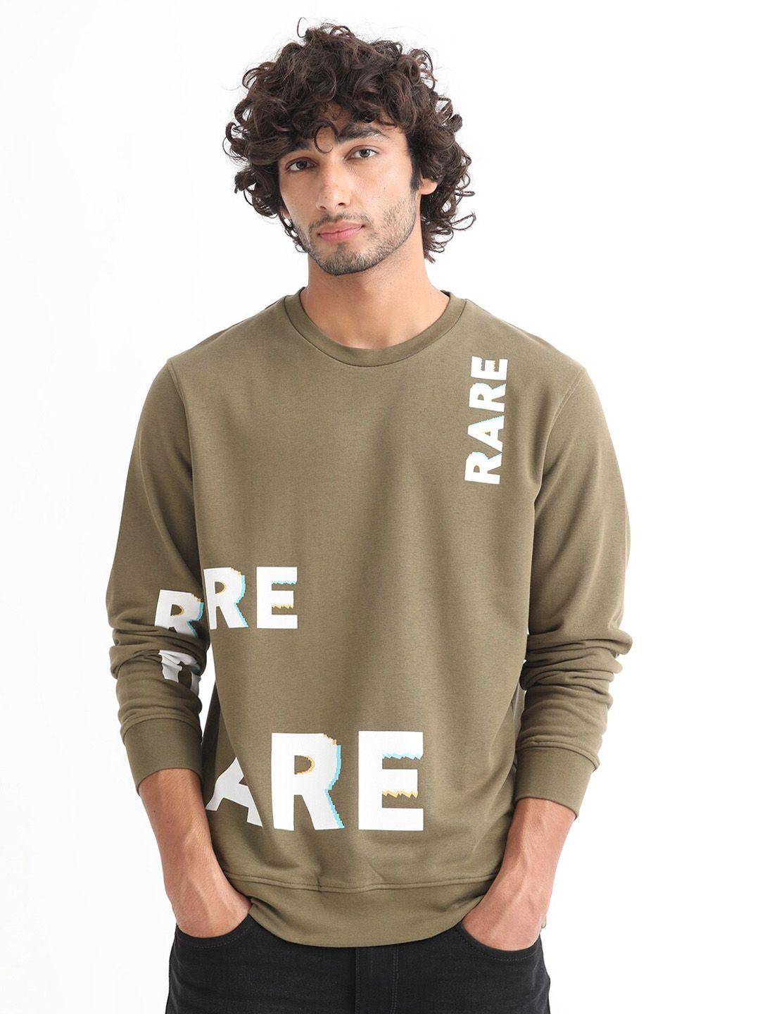 rare rabbit typography printed cotton sweatshirt