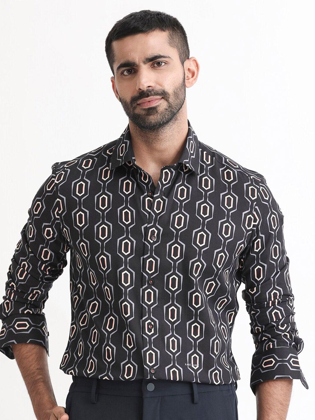 rare rabbit slim fit opaque printed casual shirt