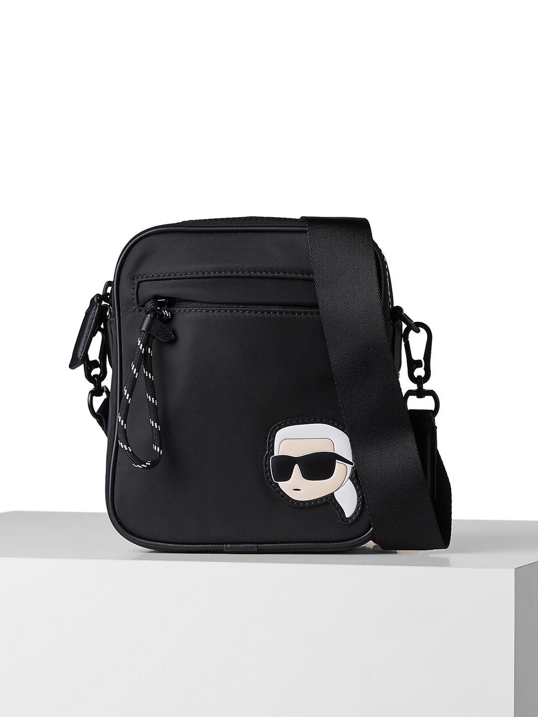 karl lagerfeld printed structured sling bag