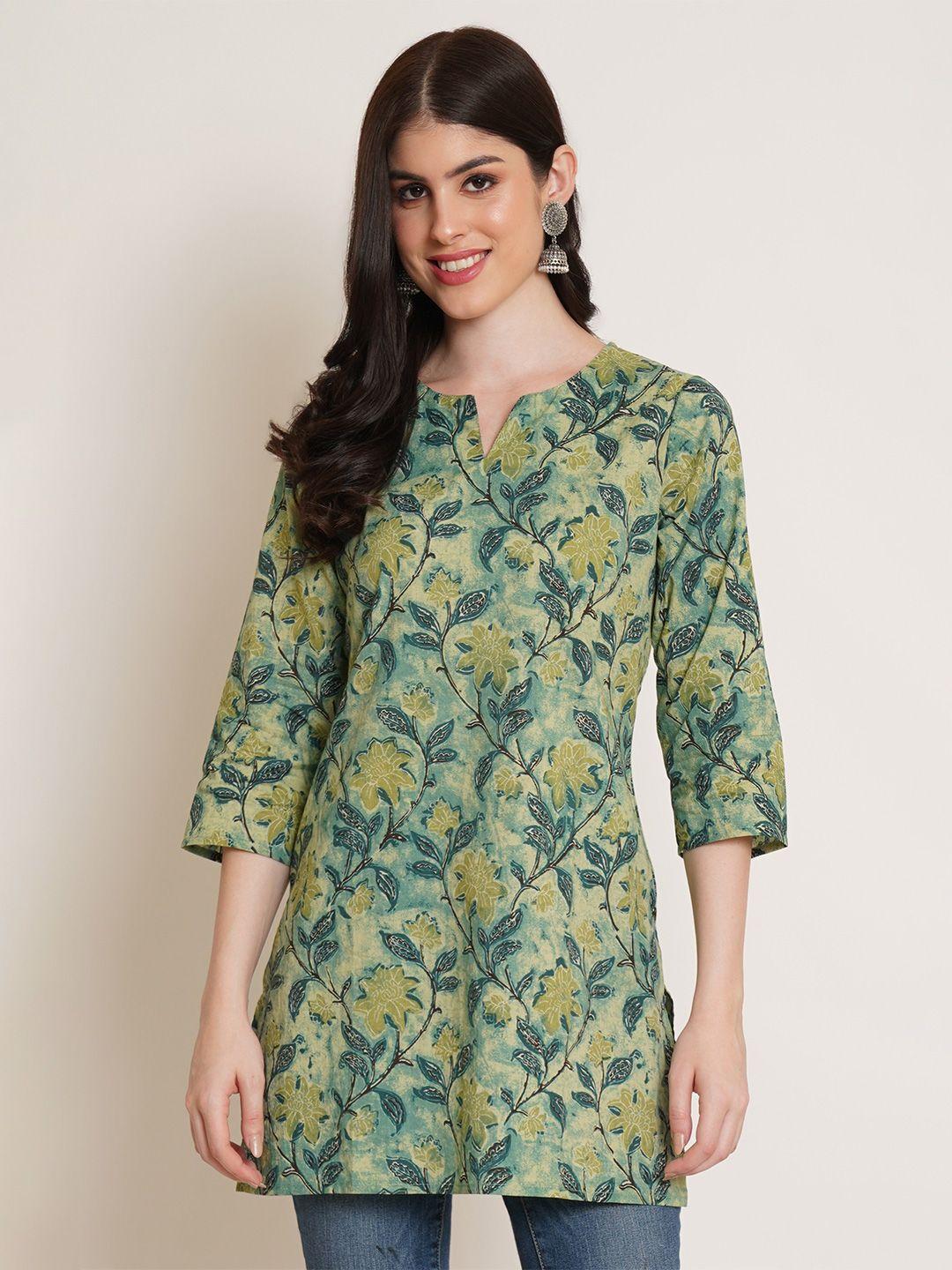 kalini floral printed pure cotton kurti