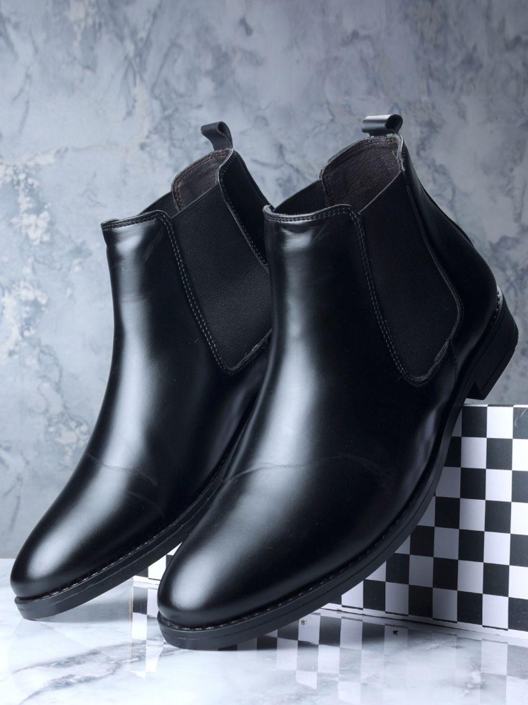 shozania men mid top chelsea boots