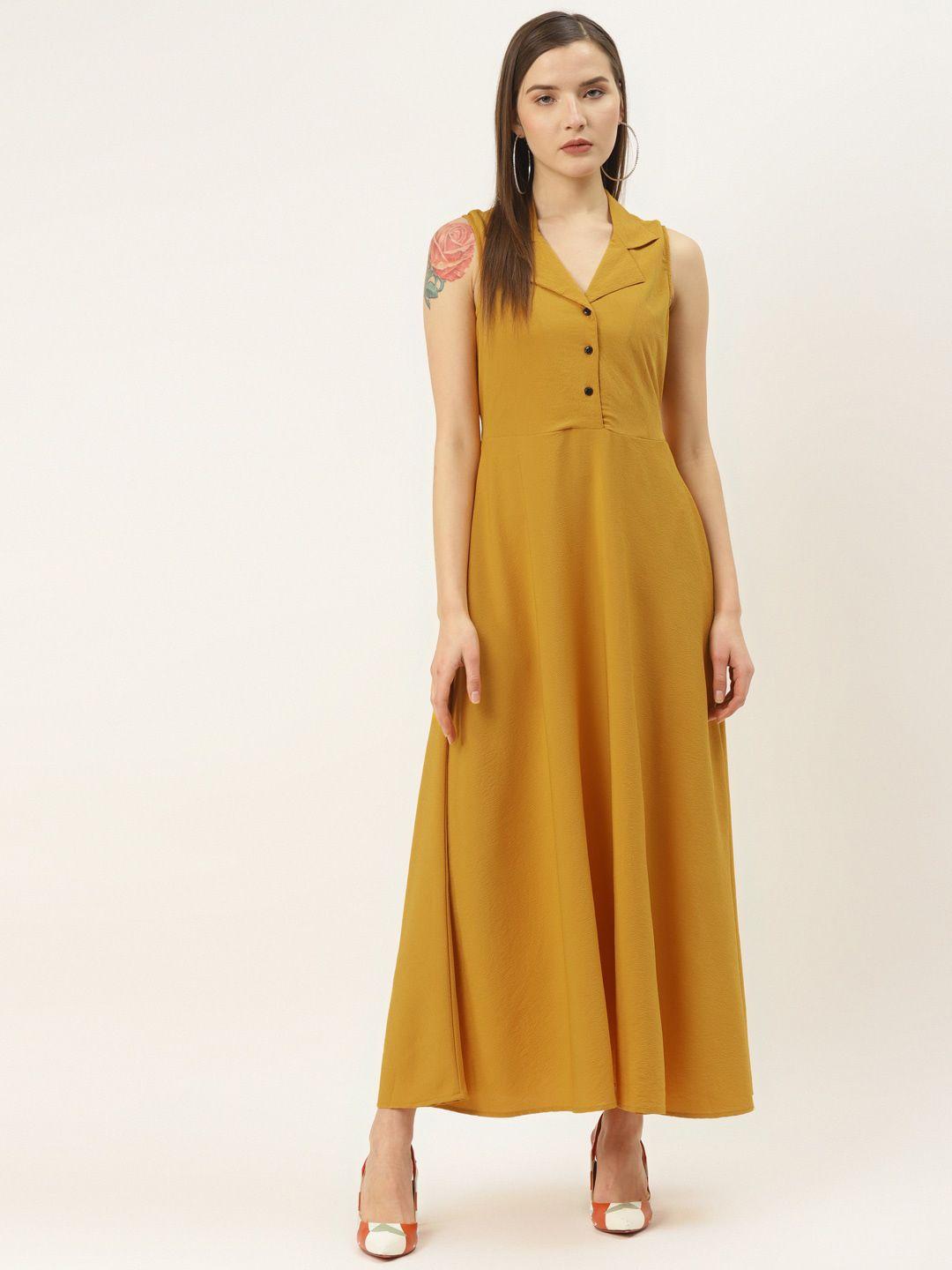 chemistry shirt collar maxi dress