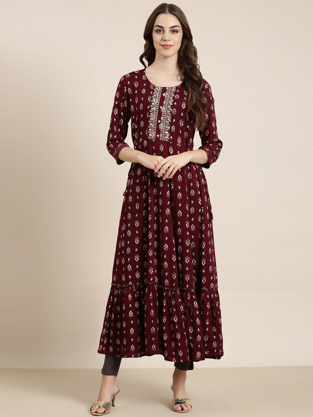 showoff ethnic motifs printed cotton kurta