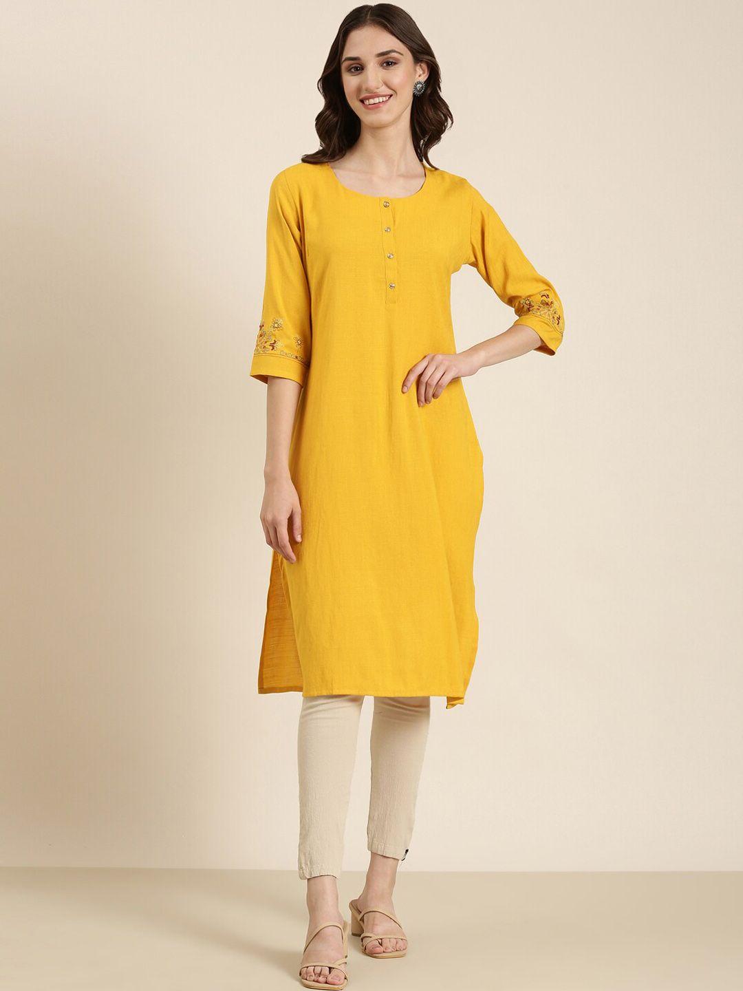 showoff floral embroidered kurta