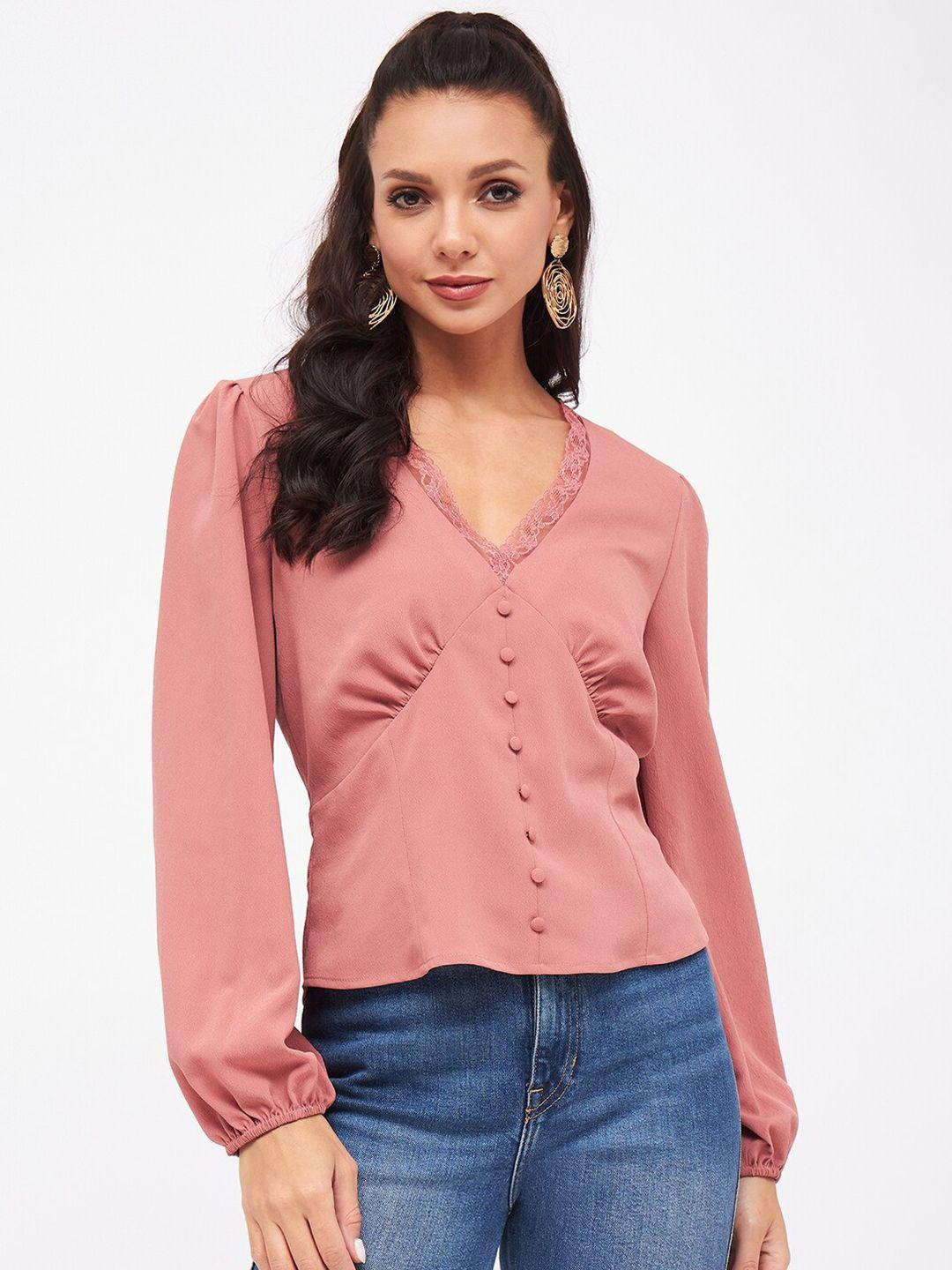 harpa v-neck puff sleeves top