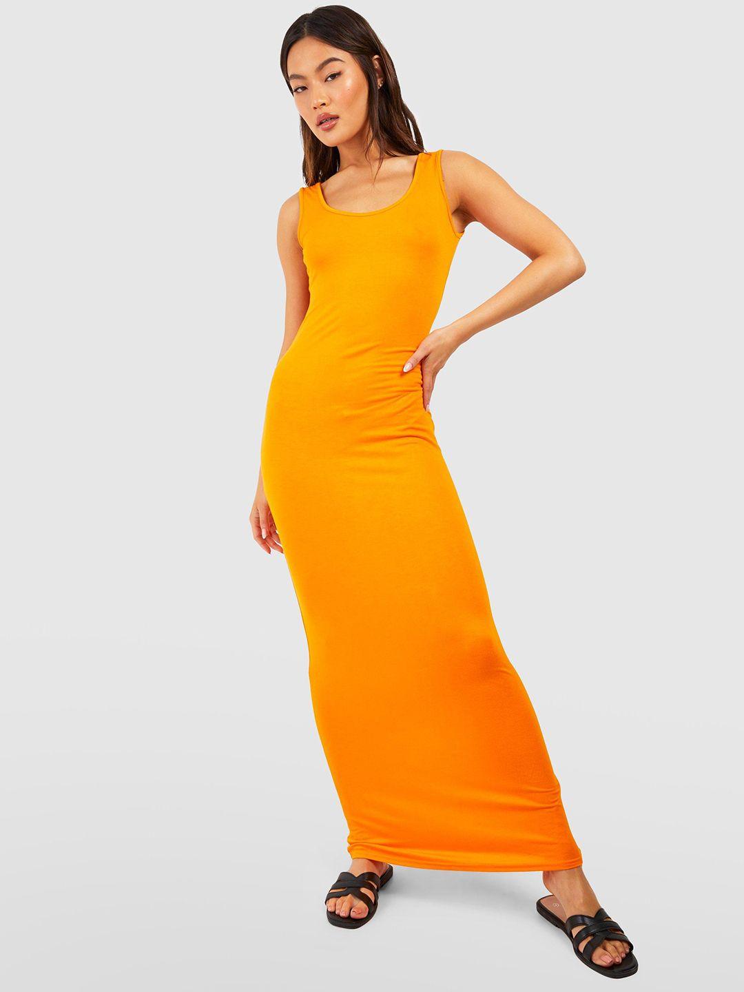 boohoo solid maxi dress