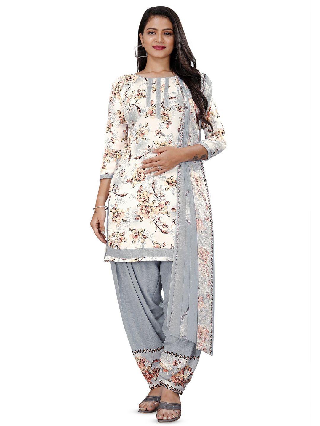 salwar studio floral printed unstitched dress material