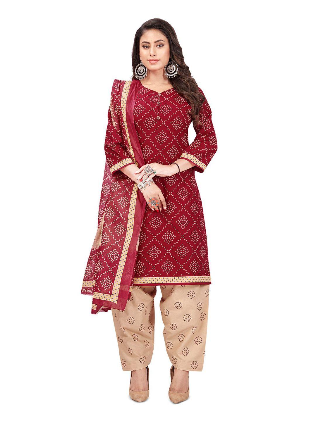 salwar studio bandhani printed unstitched dress material