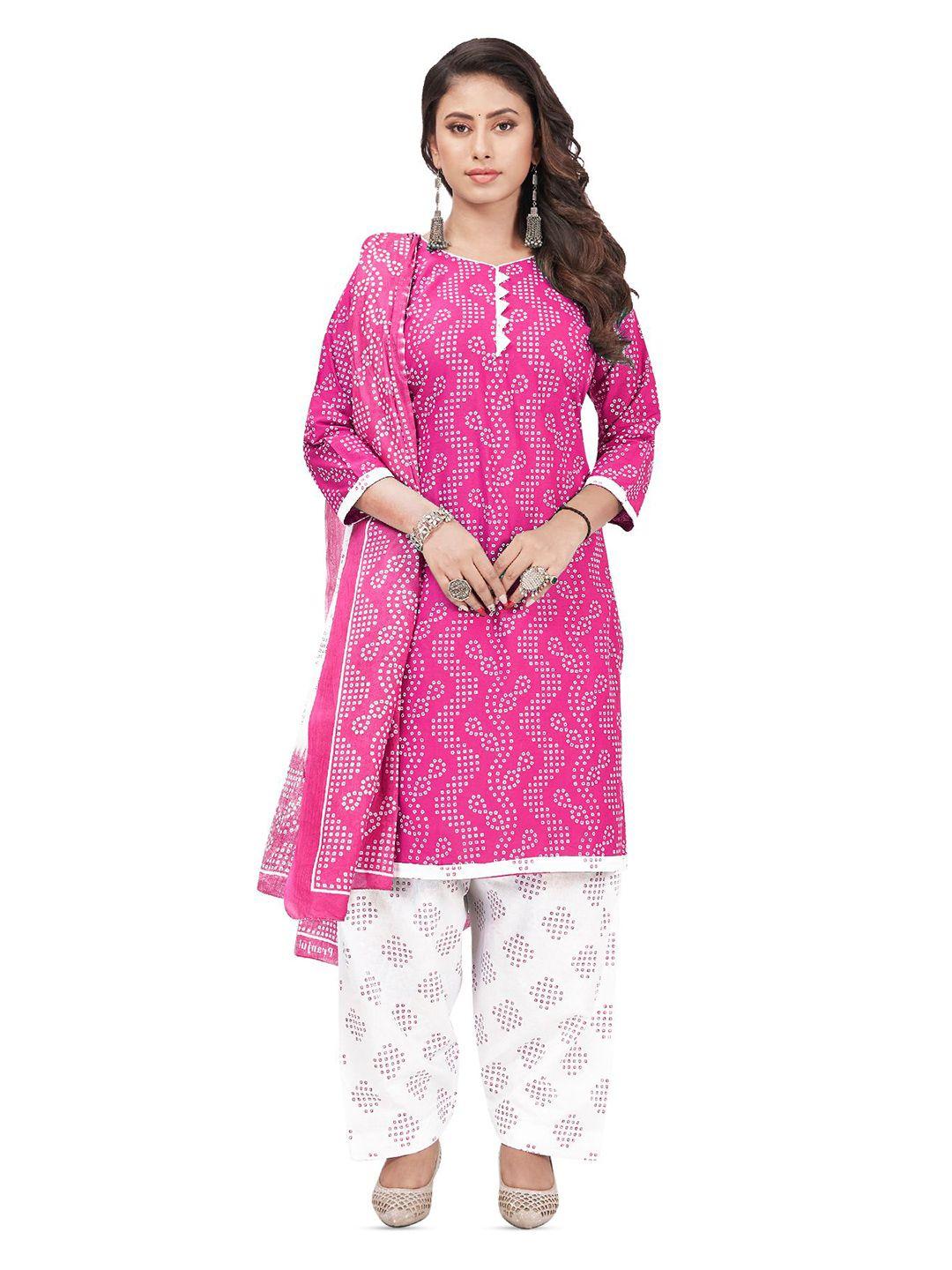 salwar studio bandhani printed unstitched dress material