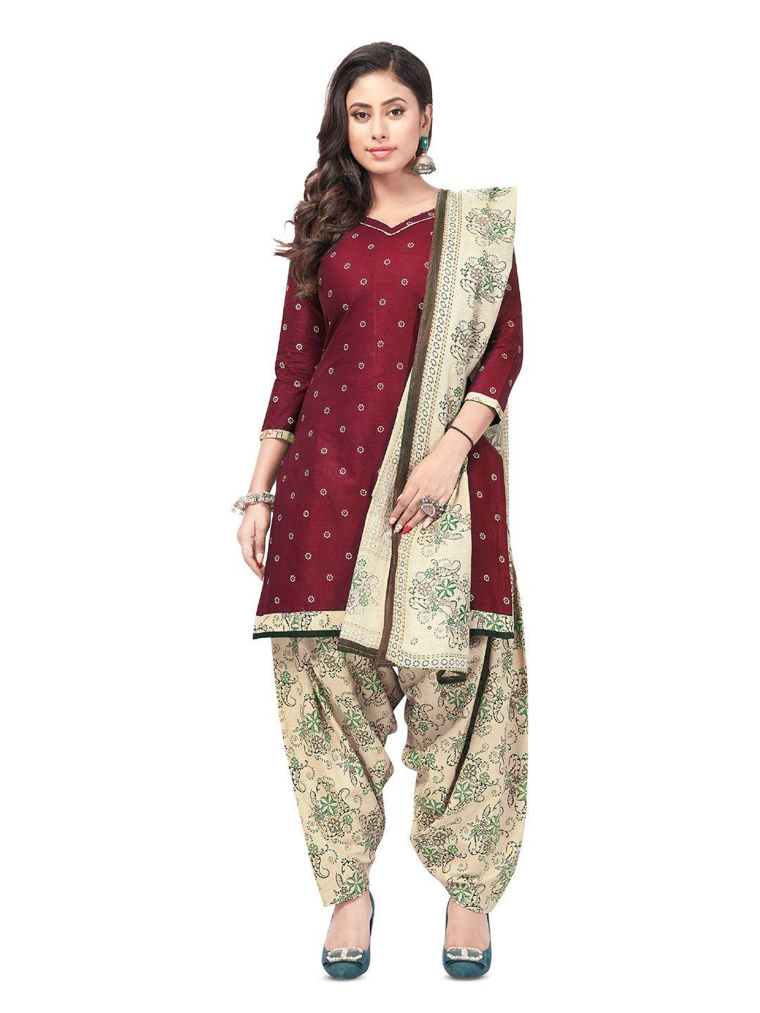 salwar studio ethnic motifs printed unstitched dress material