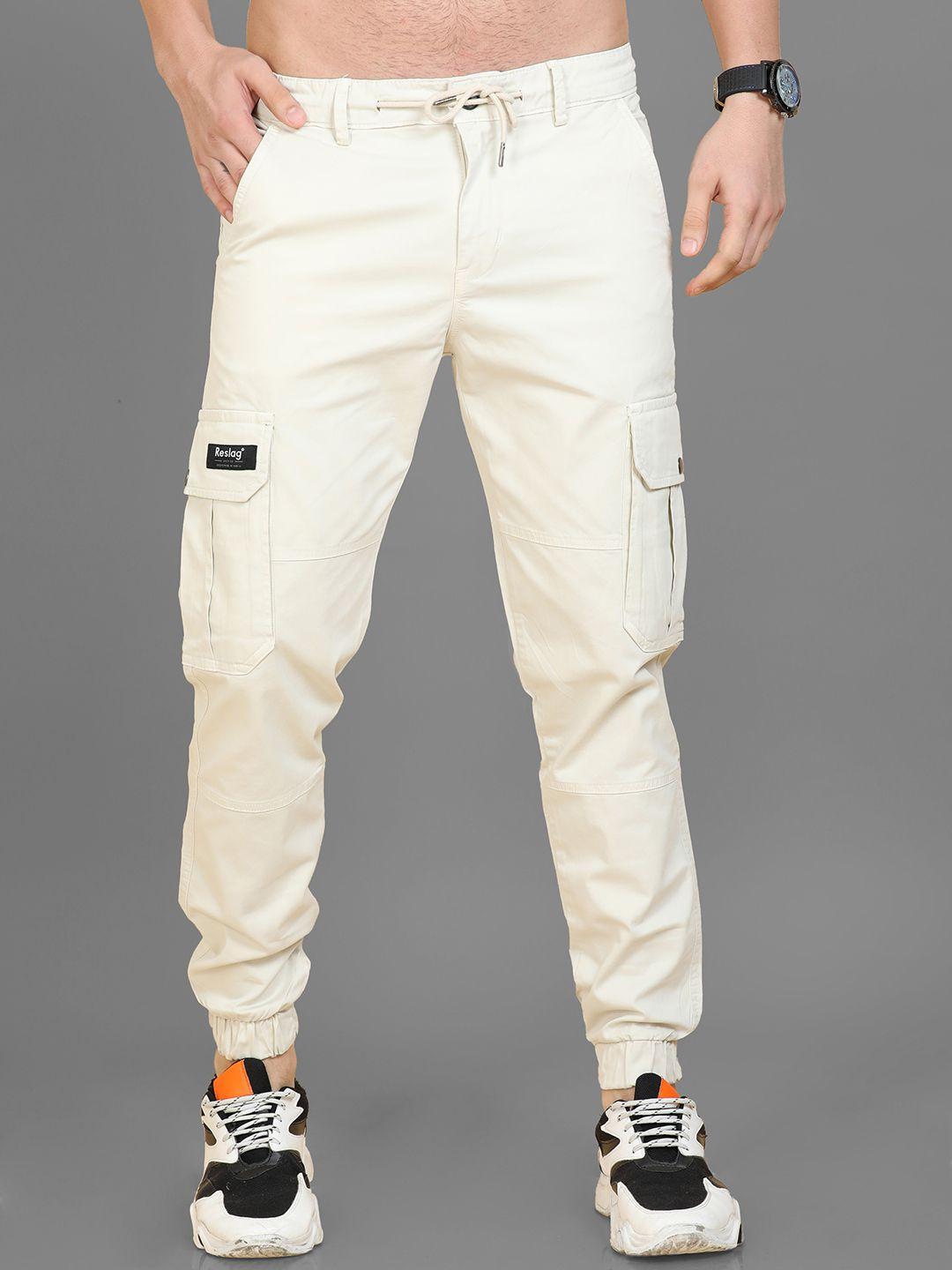 reslag men mid-rise cotton joggers trousers