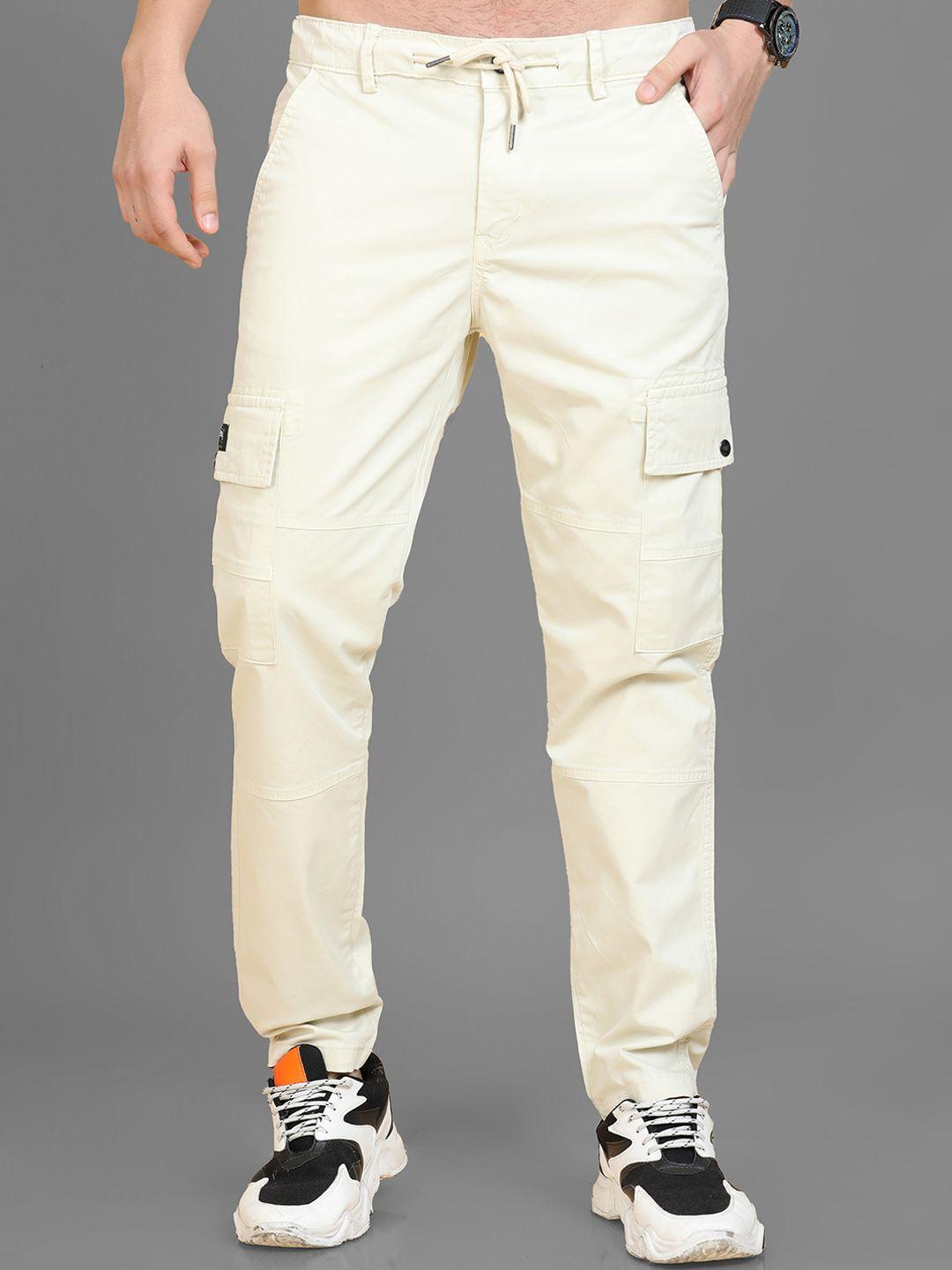 reslag men mid-rise cotton cargos trousers