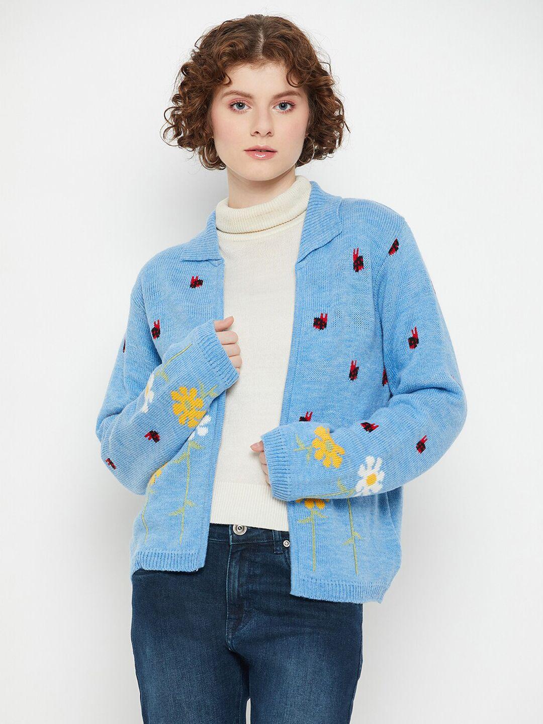 kasma quirky open front woollen cardigan