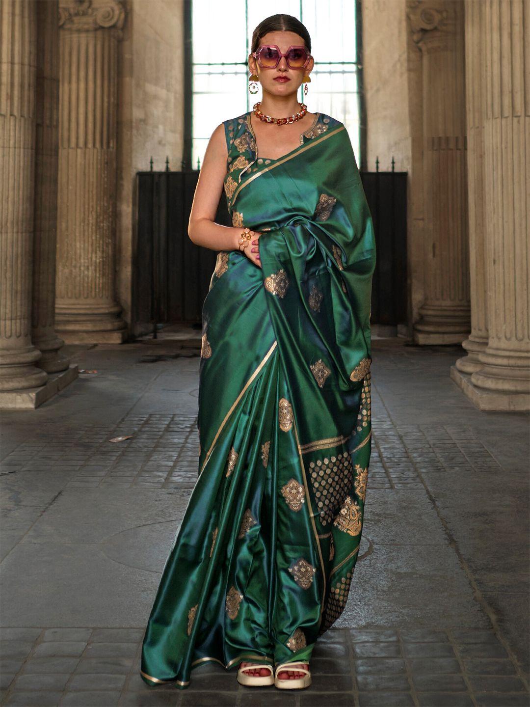 mitera ethnic motifs woven design zari satin banarasi saree