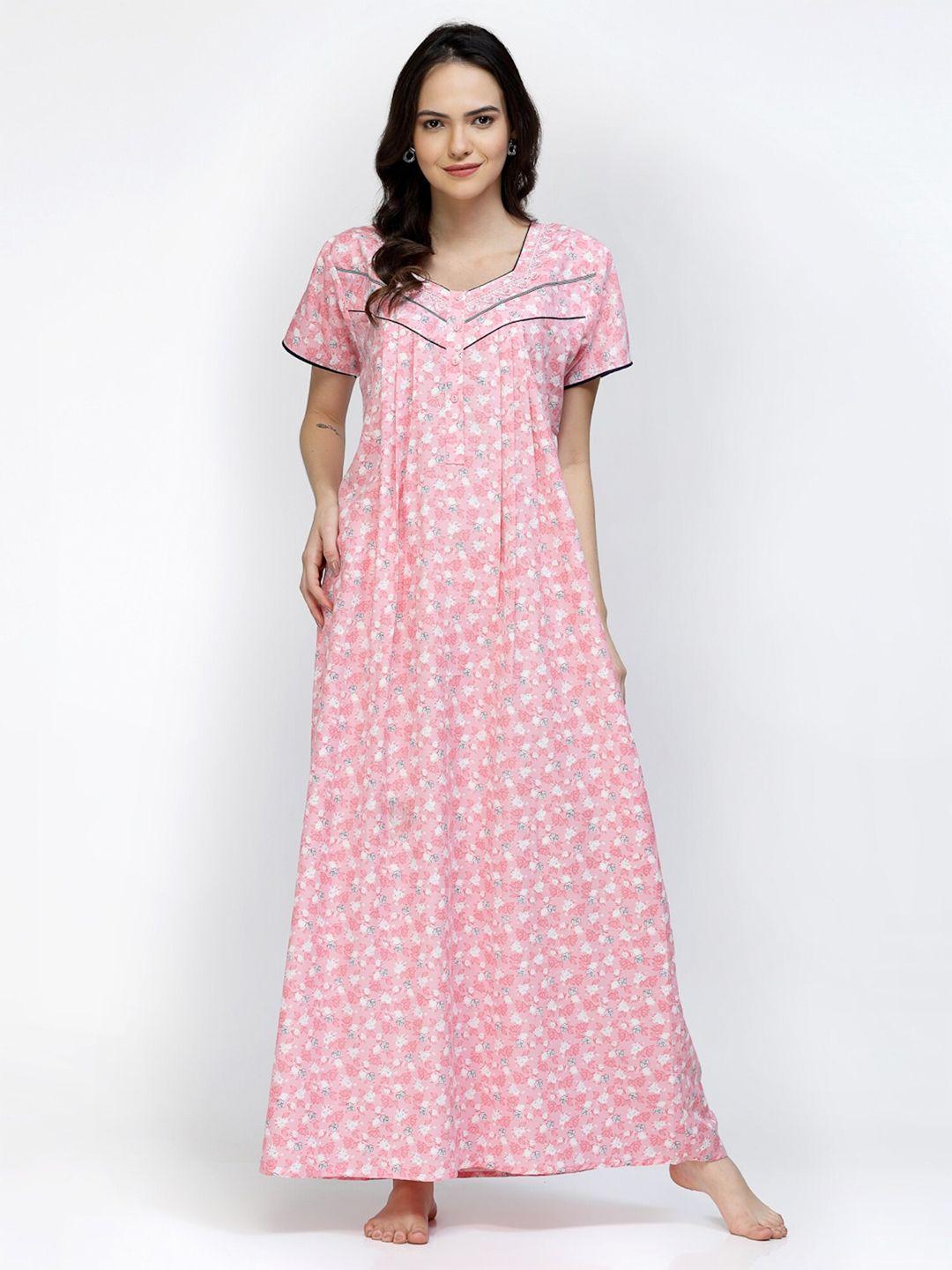 sweet dreams floral printed maxi nightdress