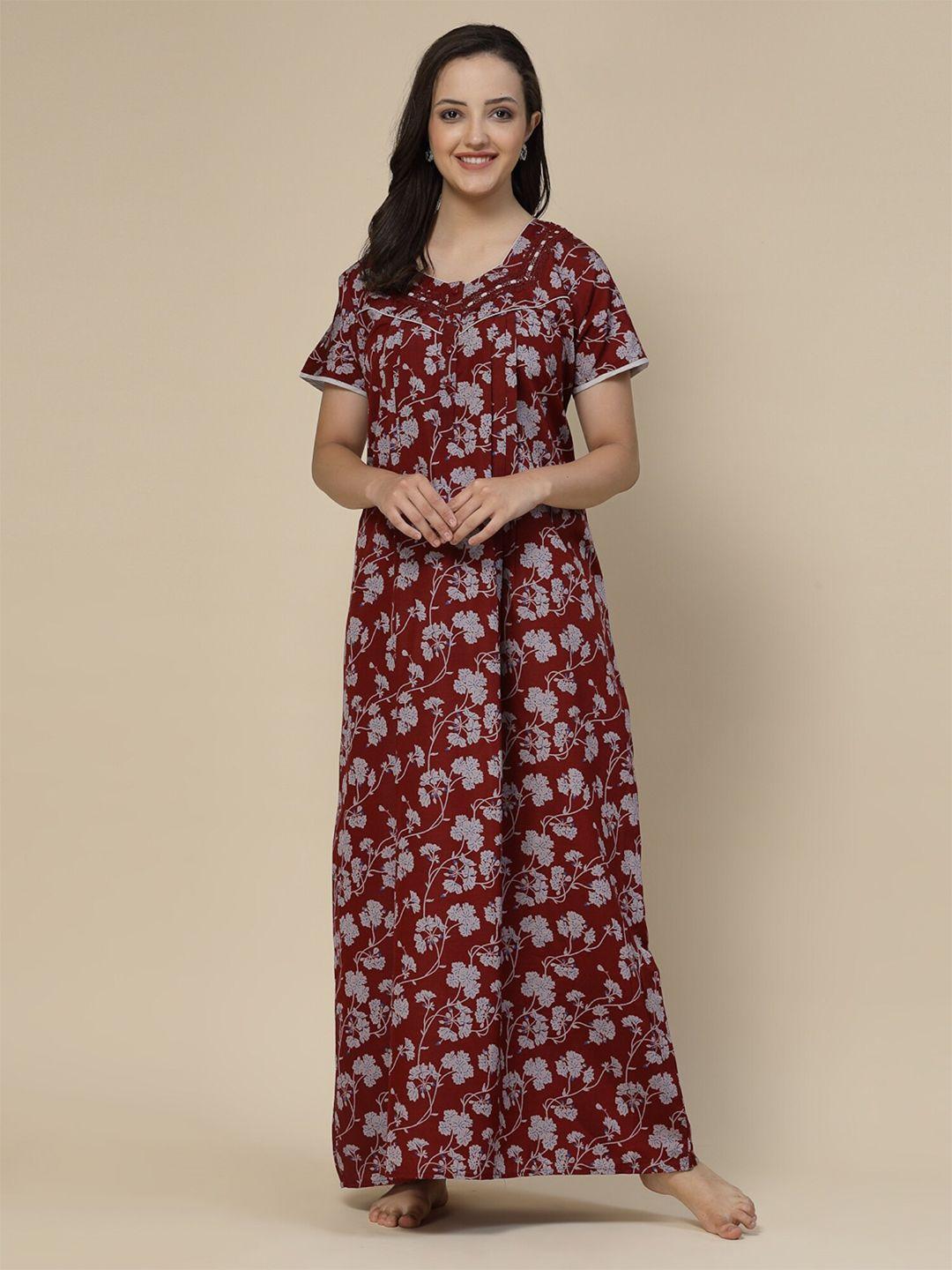 sweet dreams floral printed maxi nightdress