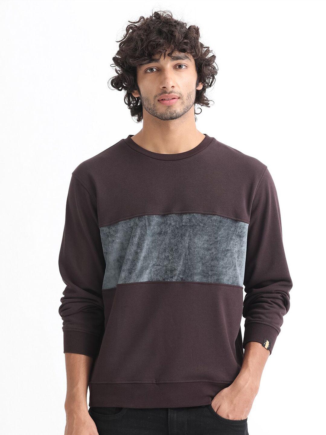 rare rabbit striped long sleeves cotton sweatshirt