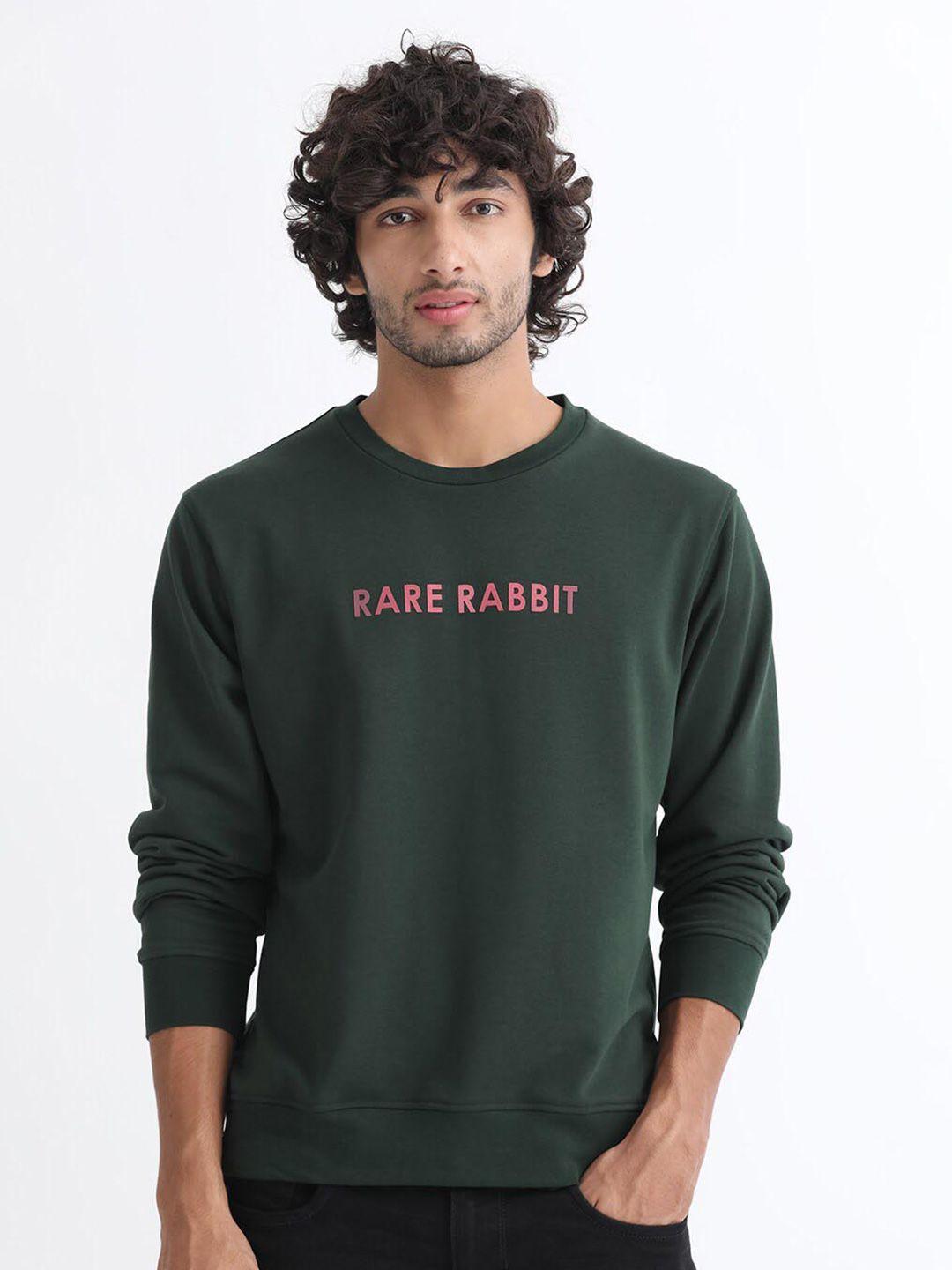 rare rabbit men printed cotton pullover sweatshirt