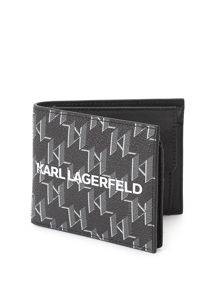 Buy Karl Lagerfeld Men Black KARL Ikonik Leather Passport Case