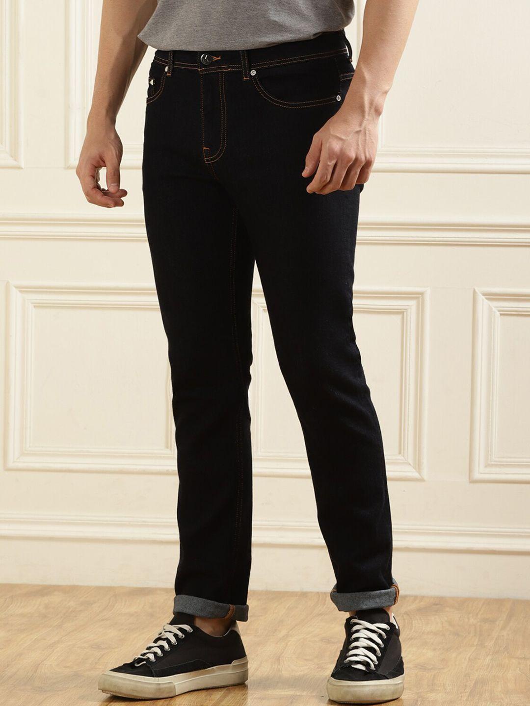 karl lagerfeld men mid-rise clean look cotton jeans