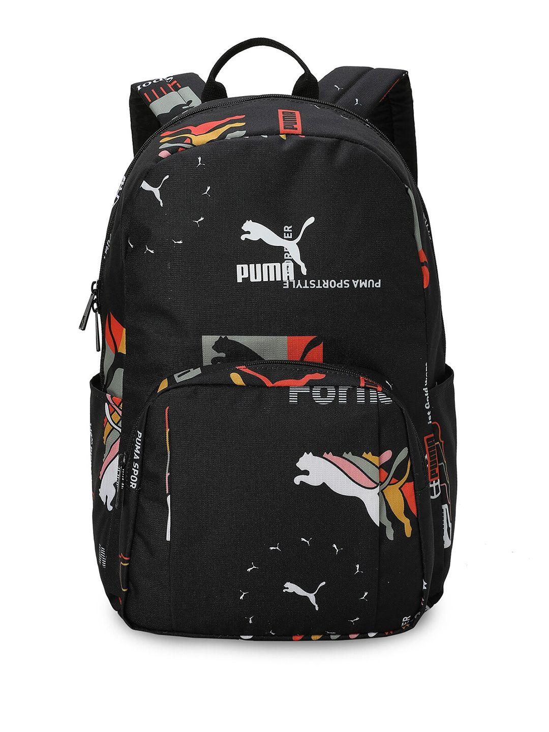 puma classics archive brand logo printed 14 inch laptop backpack