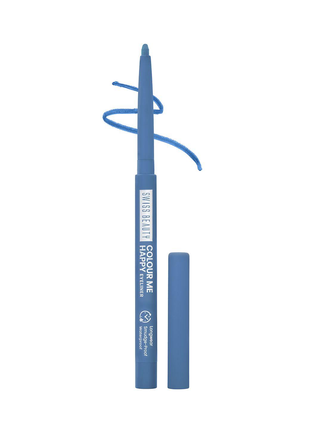 swiss beauty colour me happy longwear & waterproof eyeliner 0.4 g - blue indigo