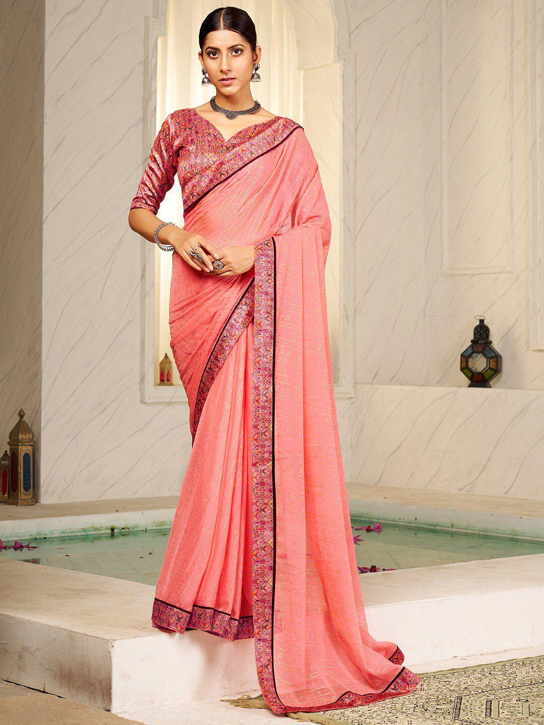 anouk ethnic motifs printed pure chiffon saree