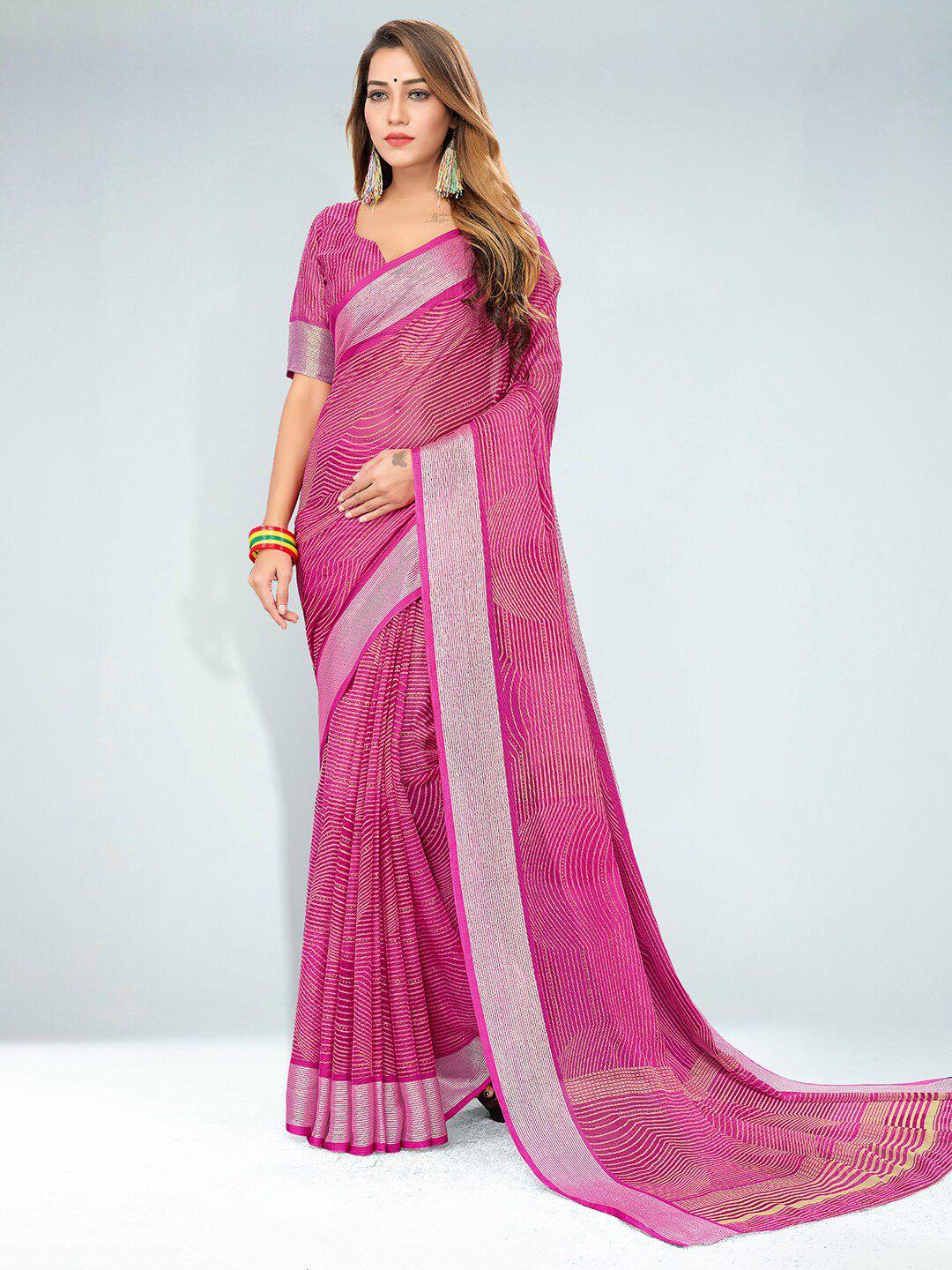 anouk striped printed saree