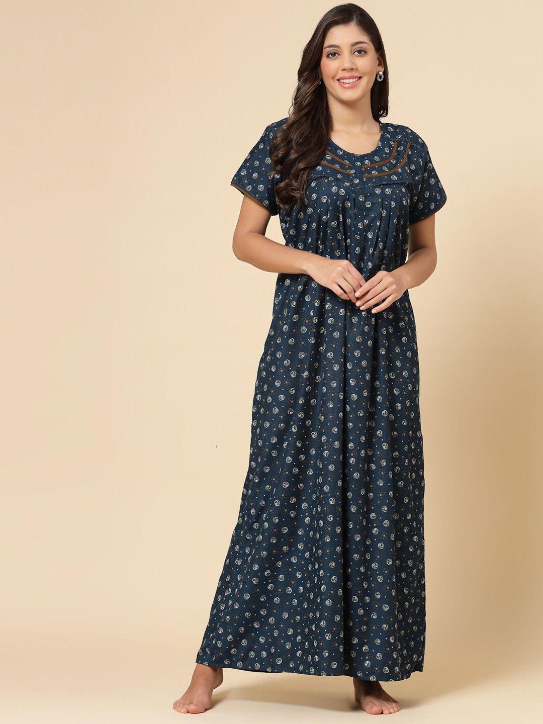 sweet dreams conversational printed maxi nightdress