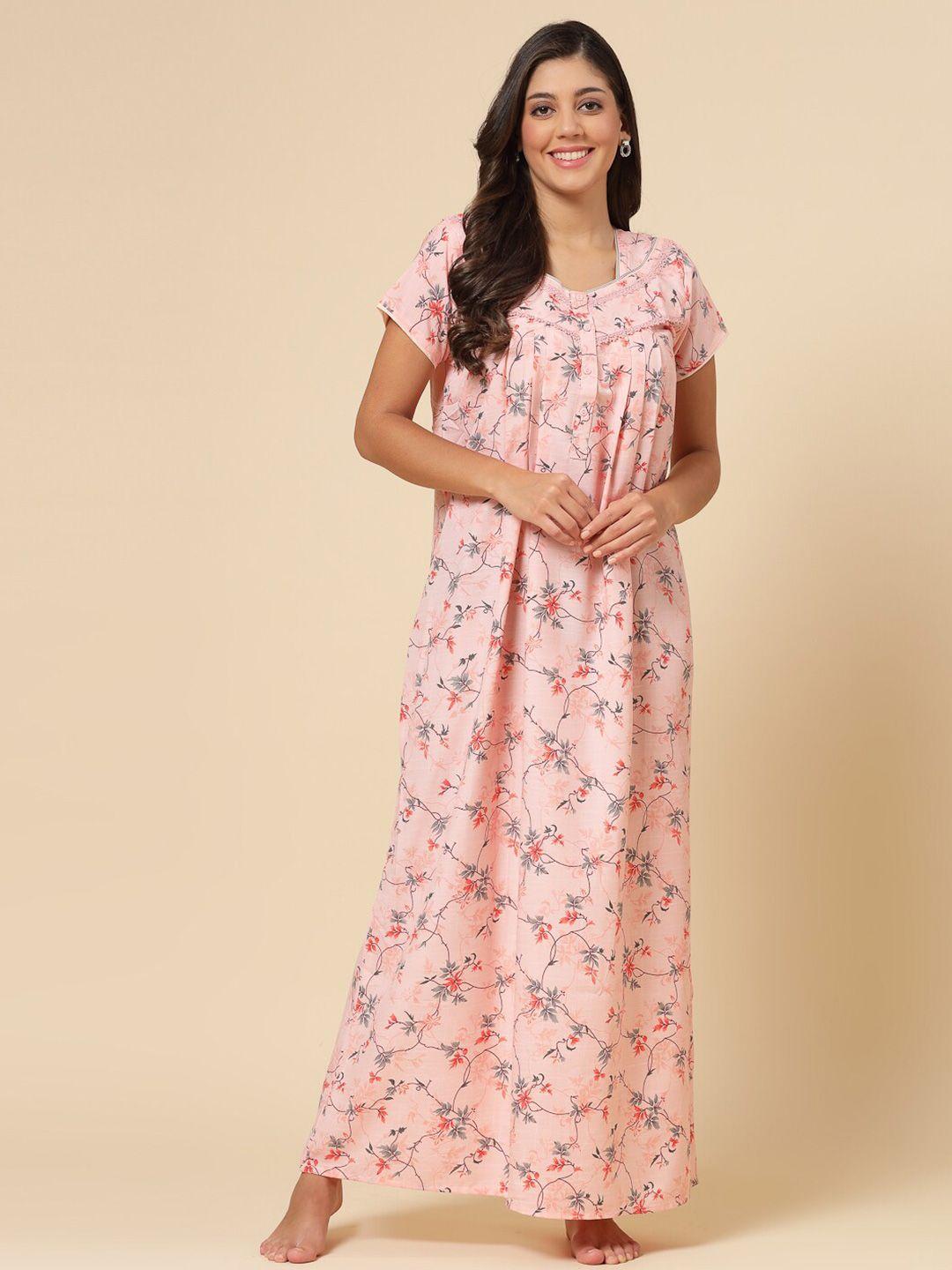 sweet dreams floral printed maxi nightdress