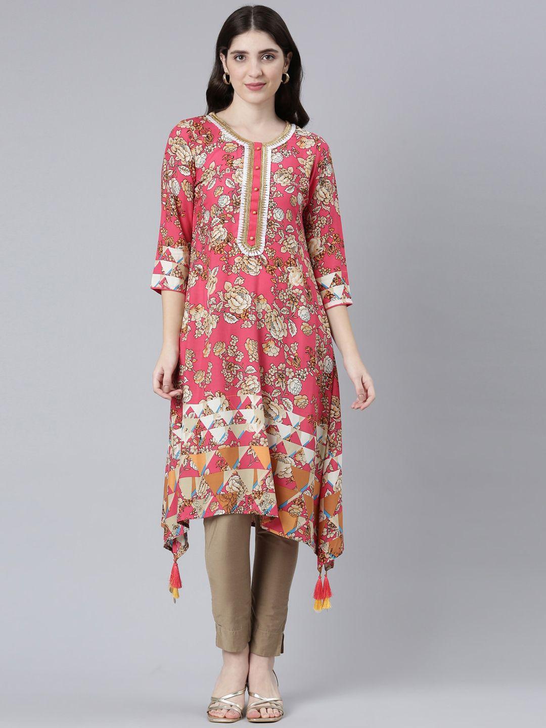 neerus floral printed kurta