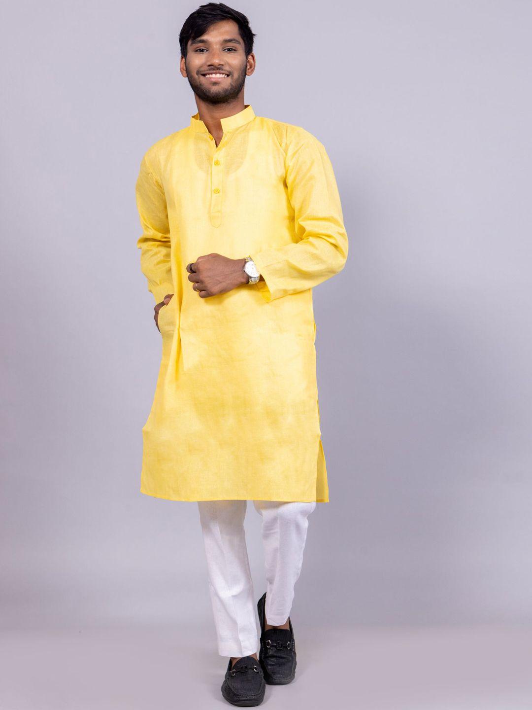 baesd mandarin collar pure cotton straight kurta with trousers