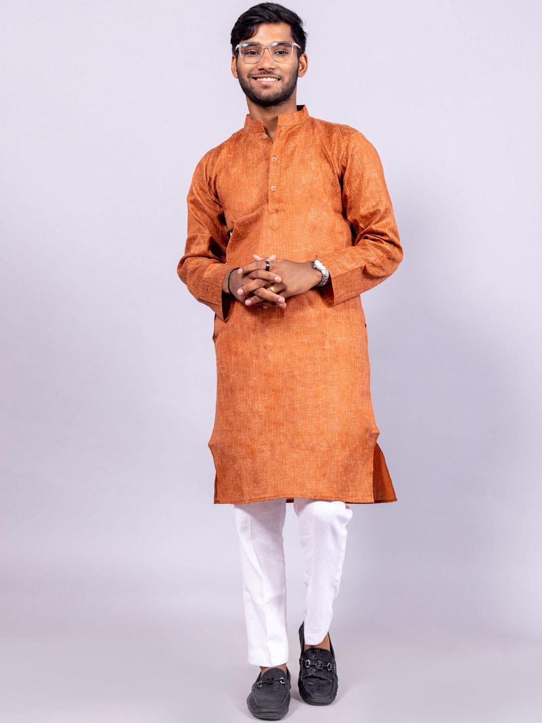 baesd mandarin collar pure cotton kurta with pyjamas