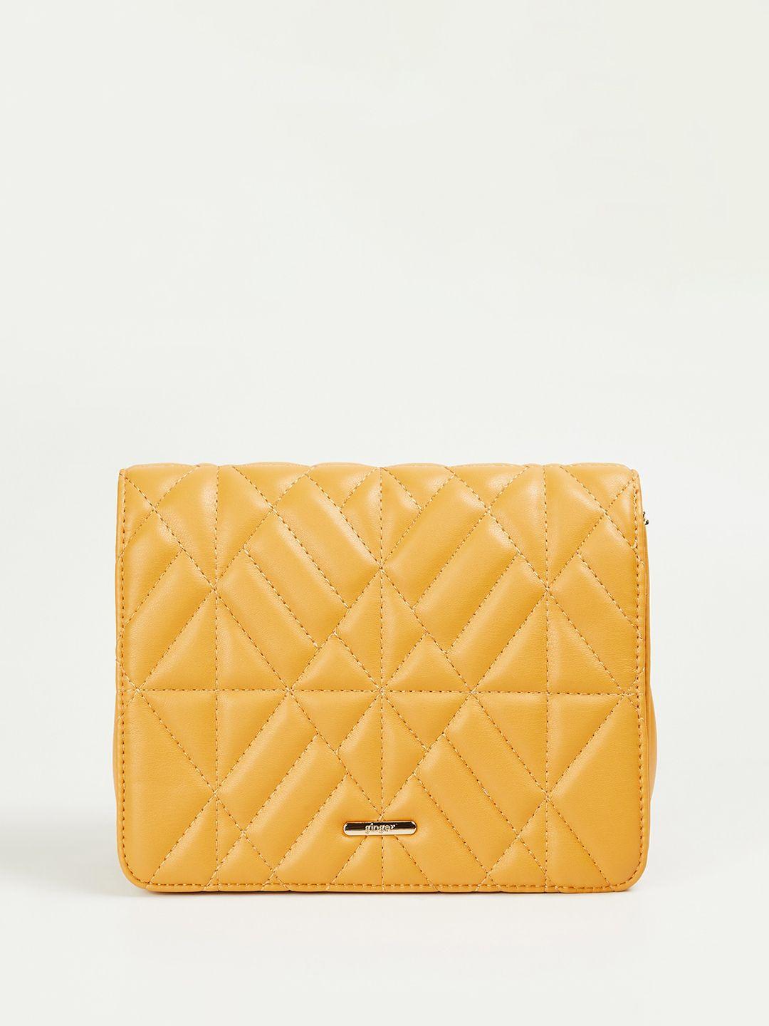 ginger by lifestyle textured quilted structured sling bag