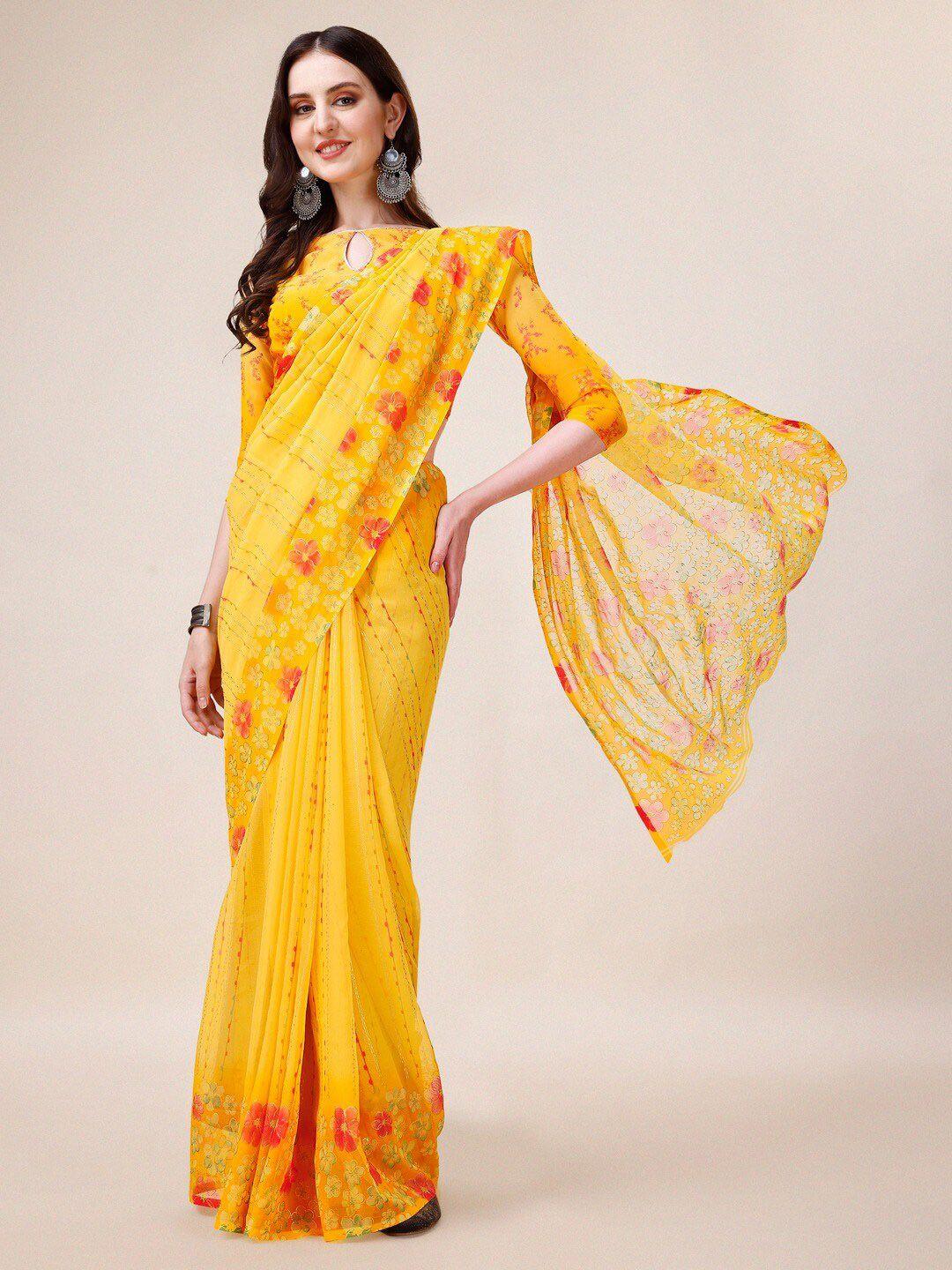 dori striped pure chiffon saree