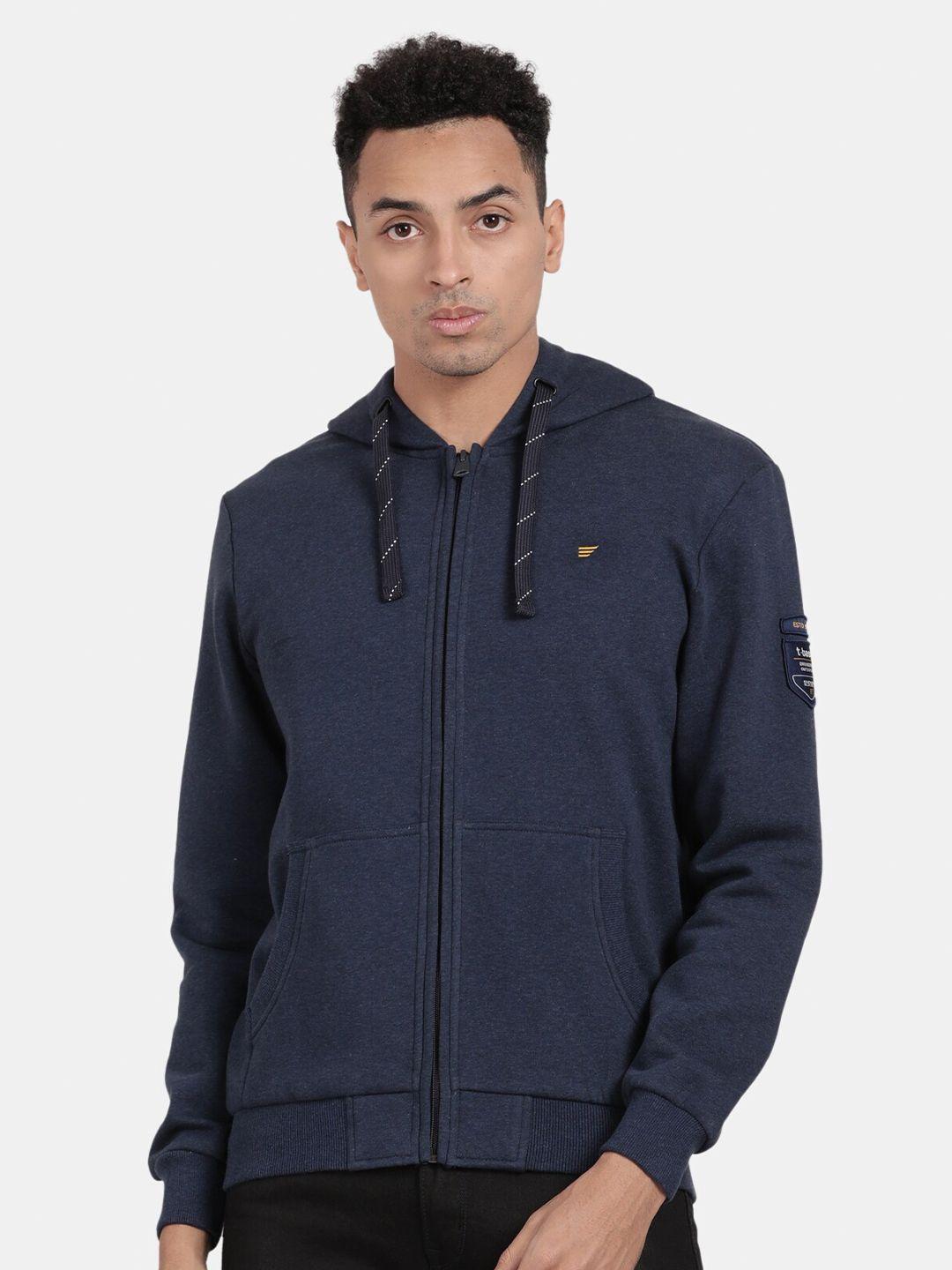 t-base hooded front-open sweatshirt