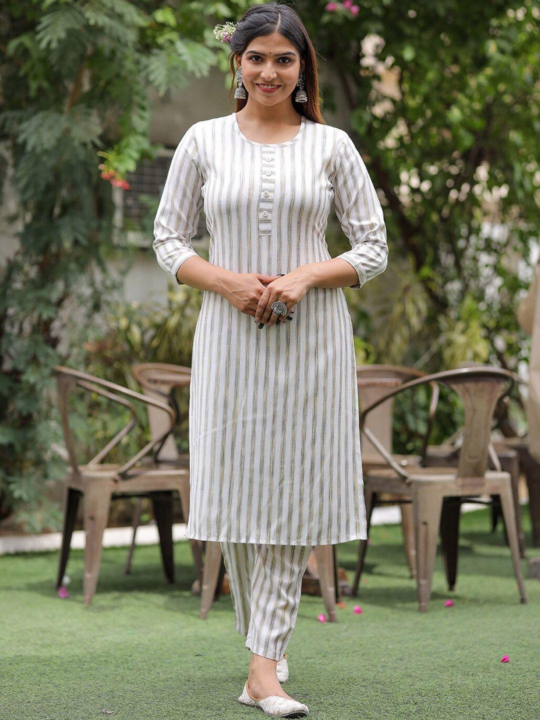 kalini striped kurta with trousers