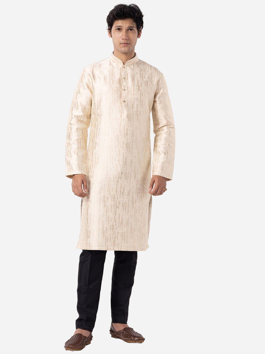 the kurta company geometric printed mandarin collar straight kurta